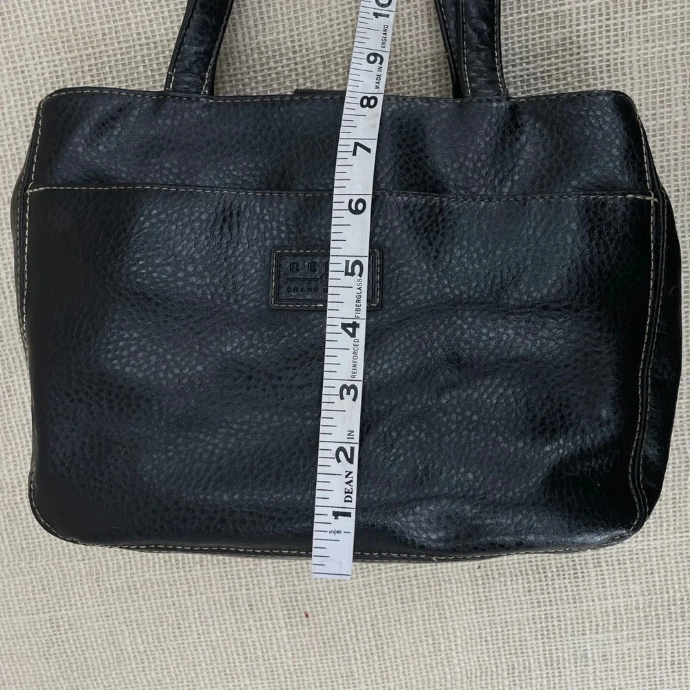 Relic Black‎ Pebbled Faux Leather Satchel Crossbody Handbag Triple Compartment